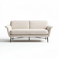 Soft fabric loveseat with metal frame in beige color 195 x 85 x 85cm