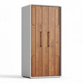 Modern wooden wardrobe with sleek design double doors 180 x 80 x 50cm