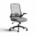 Mesh office chair with ergonomic design and adjustable height features in gray 60 x 60 x 100cm