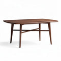 Wood dining table with tapered legs and dimensions 150 x 75 x 74cm